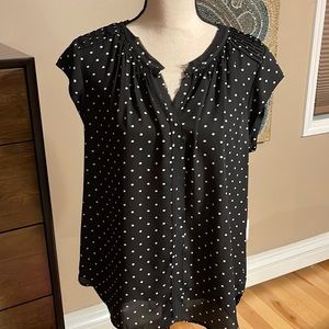 Daniel Rain polka dot cap sleeve blouse